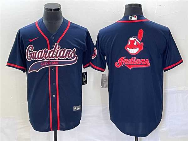 Men's Cleveland Guardians Navy Team Big Logo Cool Base Stitched Jersey,We sell and wholesale Men's Cleveland Guardians Navy Team Big Logo Cool Base Stitched Jersey on line form chian!